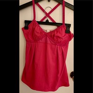LULULEMON Dance Strap Pink Tank X Cross Straps 6